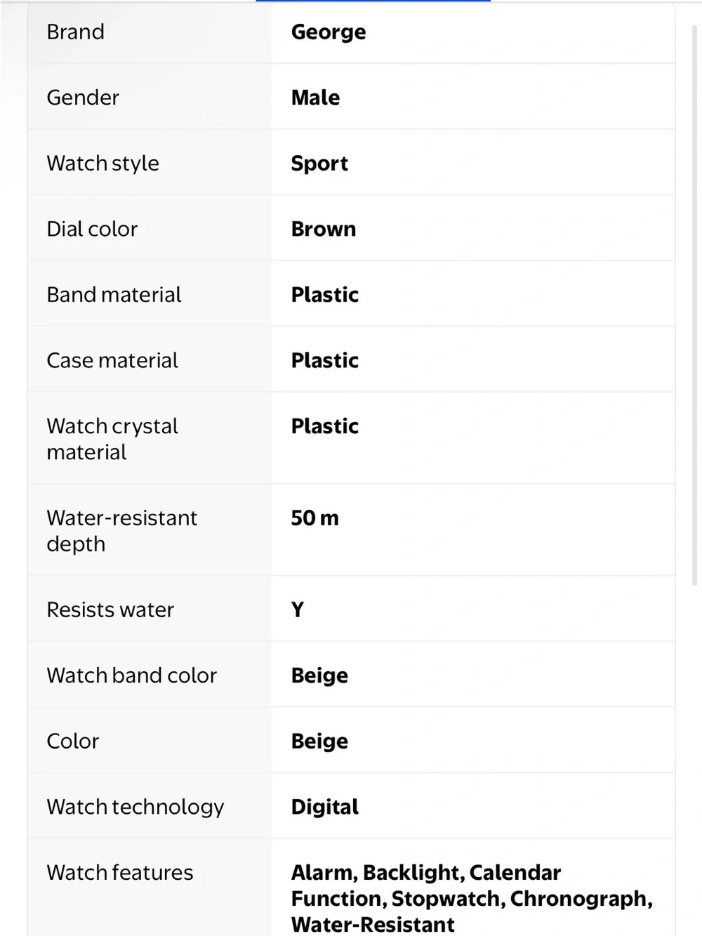 George Gray Digital Sport Watch for Men